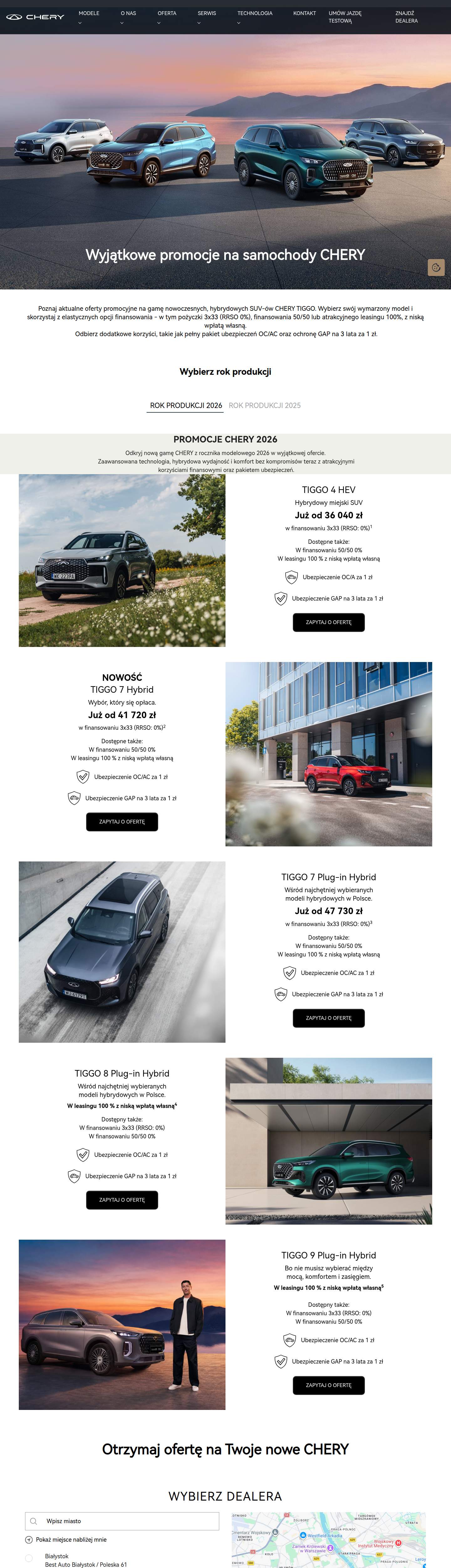 Chery – offer
