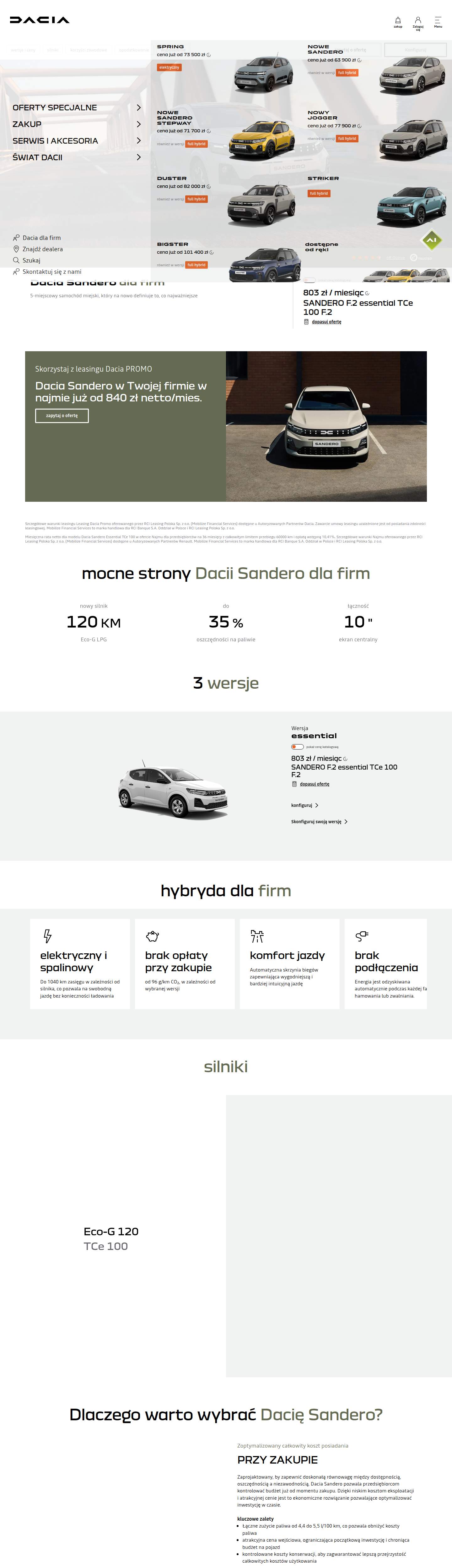 Dacia – offer