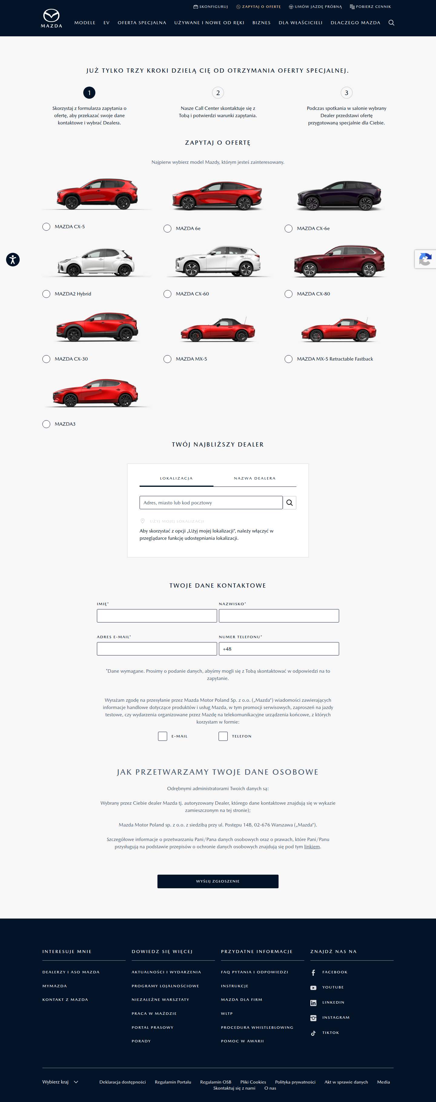 Mazda – offer
