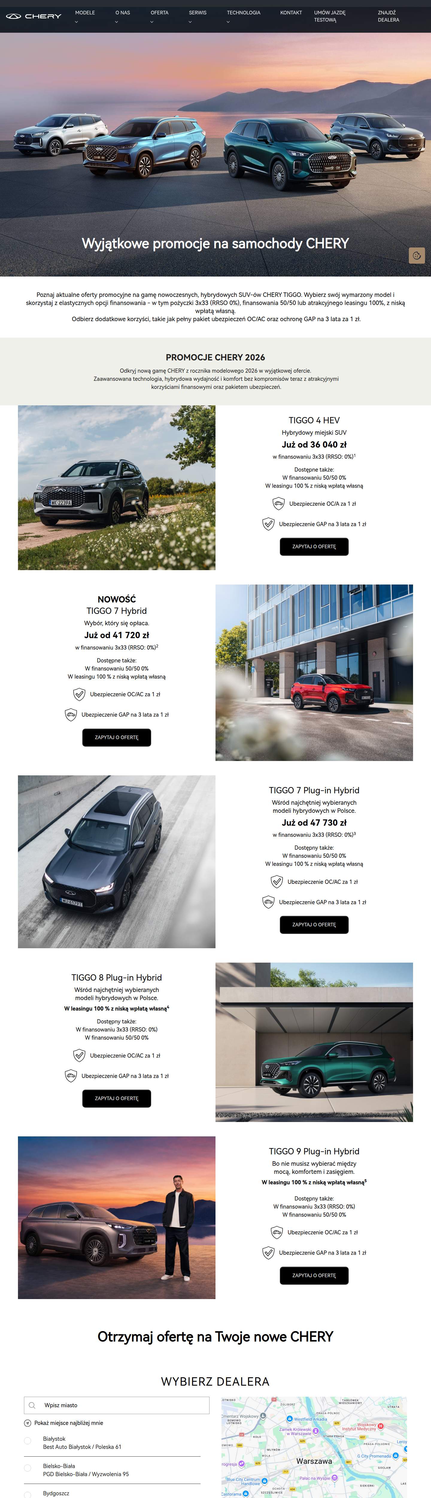 Chery – offer