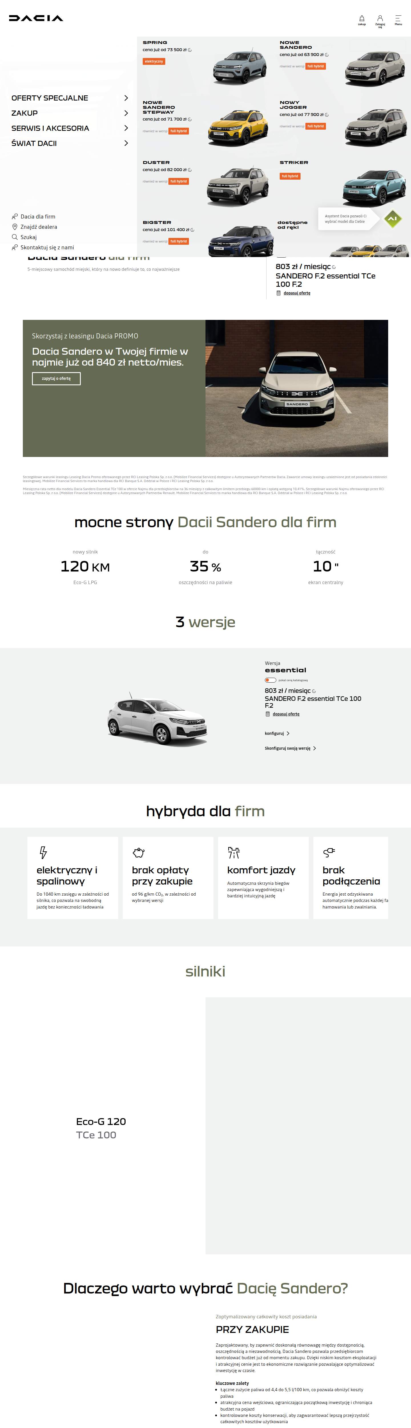 Dacia – offer