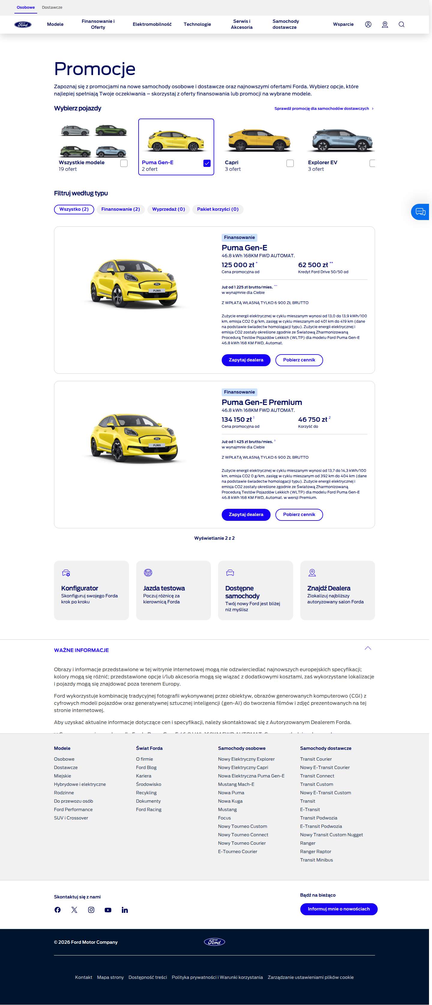 Ford Ranger – offer