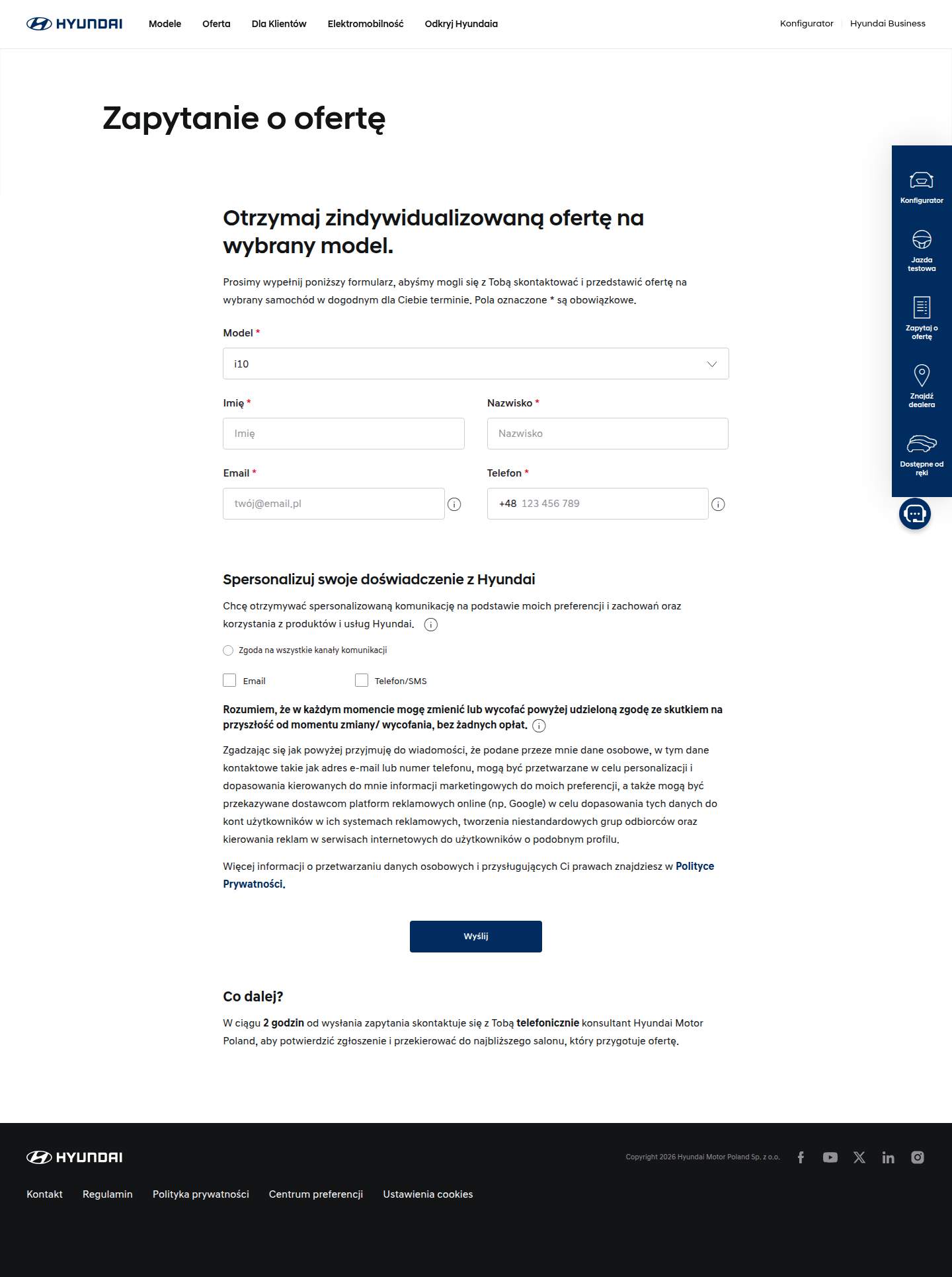 Hyundai – offer