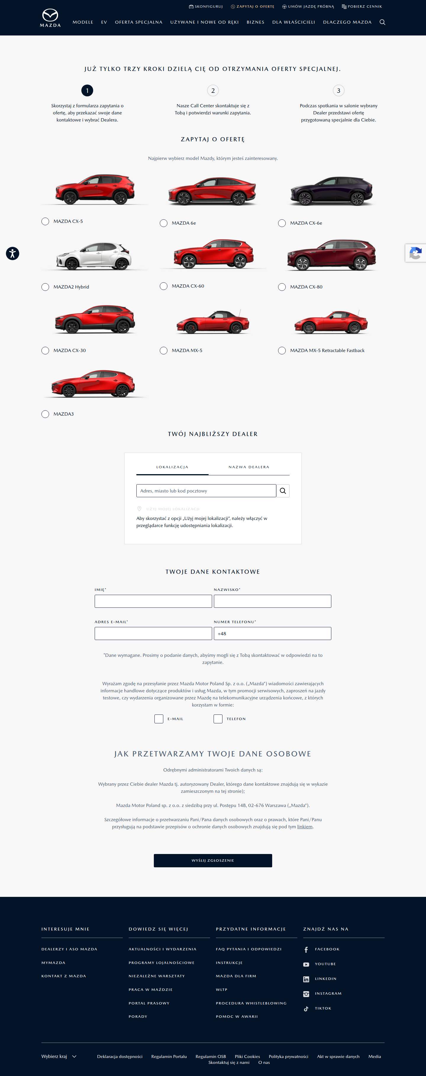 Mazda – offer